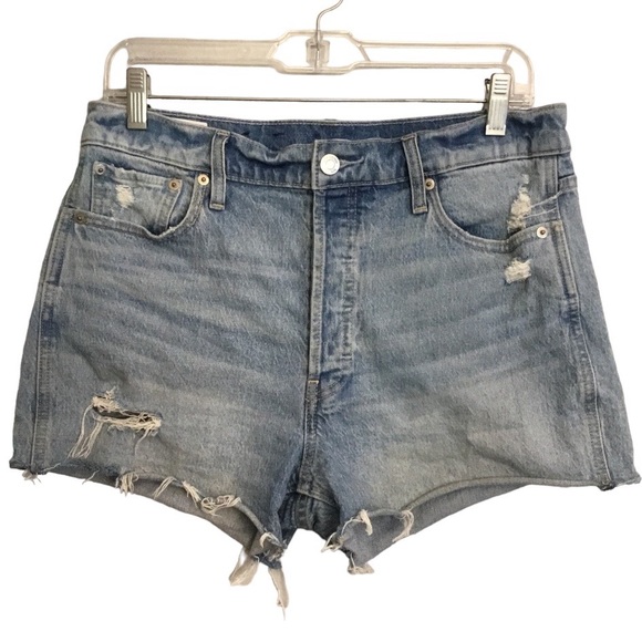 GAP Cheecky Shorts High Rise Distressed Size 10 - Picture 1 of 10